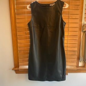 Faux black leather sleeveless dress by BB Dakota.